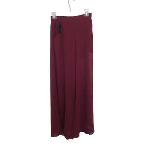 Uniq Merlot High Waisted Wide Leg Pallazo Pants - S